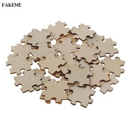 [SharprepublicefMY] 50Pc Blank Wood Puzzle Pieces Wedding Crafts Kids Intelligence Training Toys