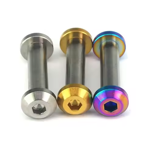 M6x1 Screw Thread Rod Length 18-85mm Ti/Golden/Rainbow/Blue/Black GR5 Titanium Bolts & Rod Nut For B
