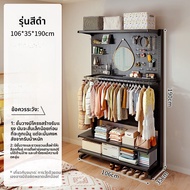 ตู้เสื้อผ้าแบบตั้งได้หลายชั้นสำหรับใช้ในบ้าน รูปทรงเรขาคณิต วัสดุเหล็ก โครงสร้างโลหะ วัสดุเหล็ก แหล่