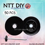 NTT DIY 50 PCS PVC Black Rubber Washer for Zink Roofing Nail Washer Rubber Grommet