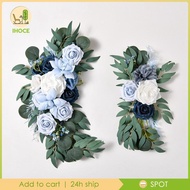 Artificial Flowers Swag Silk Flowers Green Leaves Wedding Arch Rose Wreath for Reception