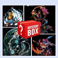 Surprise Unboxing Blind Box Demon Slayer Zenitsu Tanjiro Akaza Himejima Gyoumei Kibutsuji Muzan Figu