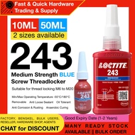 BOLT NUT SIZE M6-M20 10ml 50ml 243 LOCTITE thread lock glue diy wire rim custom seal anti rust screw