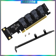 zzz Full-Height PCIe X16 Board with 4x SFF-8643 Lines for Desktop Storage Growth Internal Drive Cabl