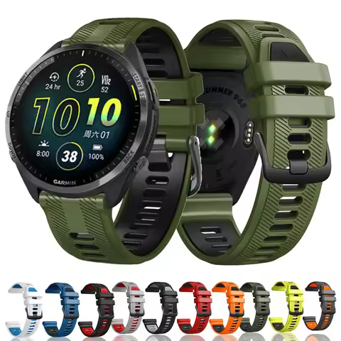 Silicone Watch Strap For Garmin Forerunner 965 Forerunner965 Wristband Bracelet Replacement Wrist Ba