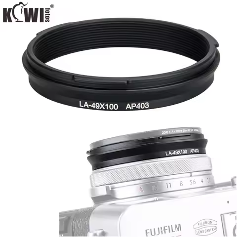 49mm Metal Lens Filter Adapter Ring for Fuji X100VI X100V X100F X100T X100S X100 Conversion Lens Rep