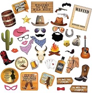 Western Cowboy Photo Booth Props. Ultimate Wild West Party Decorations. 42 Texas Theme Photo Props w