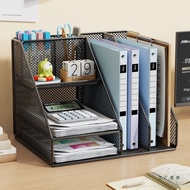 Desktop File Box File Rack Bookend Folder Office Desk Iron File File Storage Box Bookshelf Stand