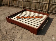 Dipan kasur kayu/Tempat tidur korea/Tempat tidur lesehan/Dipan kayu japan/Dipan kayu pendek 20cm