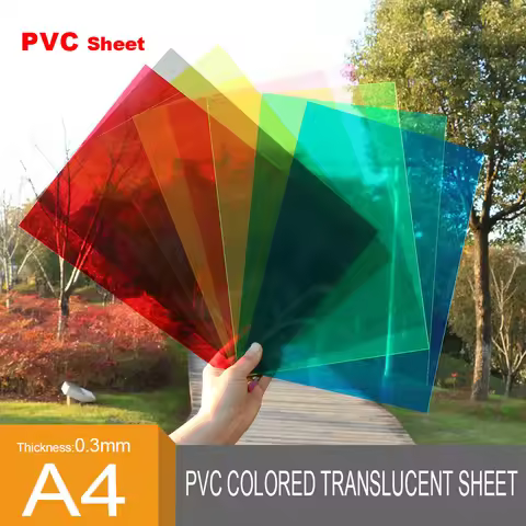 3-10Pcs Thick 0.3mm Transparent PVC Sheet DIY Photography Flash Color Filter Gel Film Colour Acetate