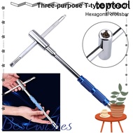 TOPTOOL 1Pcs T-type Spinner, Adjustable Spinner Handle T Handle Hexagon Wrench,  Versatile Extension