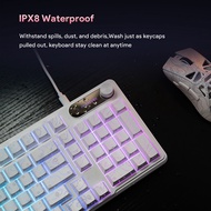 FURYCUBE IP98 Tri-Mode Wireless Keyboard, Waterproof, Mechanical Feel, Quiet, High-Appearance Gaming