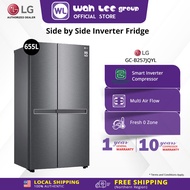 LG 655L Net GC-B257SQVL / GC-B257SLVL / GC-B257JQYL Side-by-Side Refrigerator with Smart Inverter Do