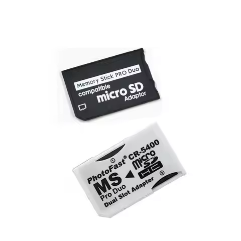 1PCS/5PCS Photofast CR-5400 cr5400 Memory TF to MS Pro Duo for PSP Card Dual 2 Slot Adapter