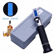 Alcohol Detector Alcohol Meter Refractometer 0-80% v/v Alcoholometer Oenometer