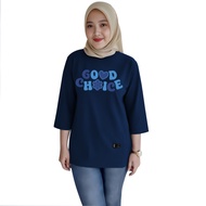 KATUN T-shirt OversizedWanita 24s Thick Cotton 7 sleeve T-shirt/8 Jumbo casual stylish contemporary 