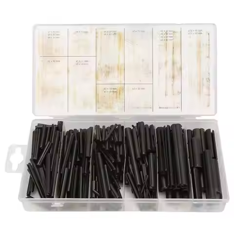 450Pcs M2/M3/M4/M5/M6/M7/M8/M10 Spring Steel Split Pin Set Dowel Tension Roll Hollow Pin Positioning