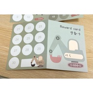 2.5cm Large Grid 9x11 Double-Sided Pair Collection Point Card Reward Sticker