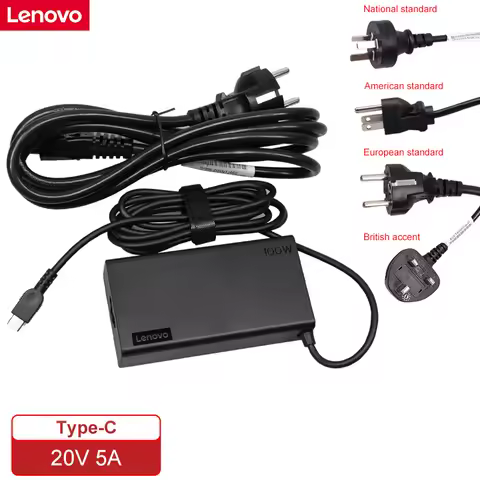 Lenovo 100W Type C Laptop Charger 20V 5A Power AC Adapter Compatible with MacBook ASUS ZenBook Lenov