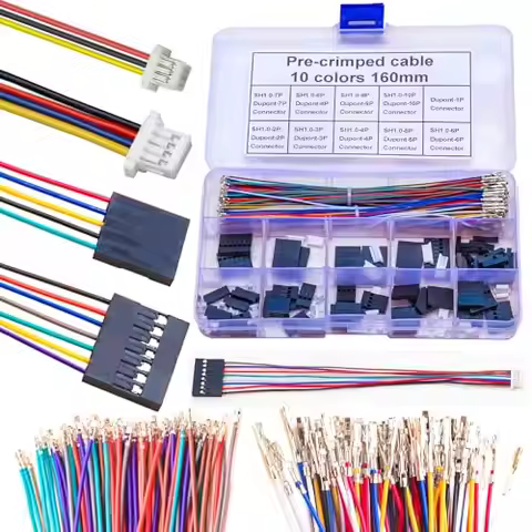 SH1.0 to Dupont2.54 JST Connector Dupont Connector Kit JST-SH 1.0mm & Dupont 2.54mm Cable 1/2/3/4/5/