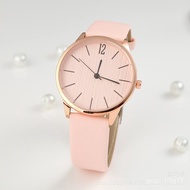 fossil watch Foreign Trade Selected Fashion Women's Leather Watch Strap Quartz Watch Dial Personalized Watch Clear Digit