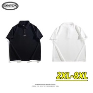 XXL-8XL Fat Man Loose Plus Size Polo Shirt Men Casual Short Sleeve T Shirt