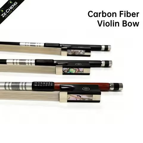 Professional Carbon Fiber 4/4 Violin Bow, Strong & Balanced, Anti-Slip Winding, Excellent for Advanc
