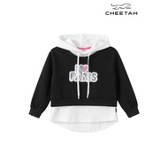 Cheetah Kids Girls Relaxed Fit Terry Knit Long Sleeve Hoodie Sweatshirt - CJG-60246