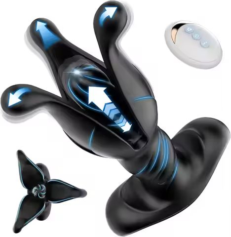 Remote Control Prostate Massager Anal Vibrator for Men Anal Plug 9 Tension Shock Flapping Thrusting 