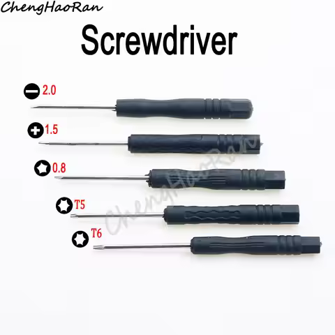 1 Piece Blank Torx T5 T6 Flat 2.0 Phillips 1.5 Safety Screwdriver Tool Kit For PS5 PS4 Pro Slim Game