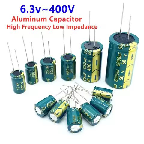 Aluminum Capacitor 6.3V 10V 16V 25V 35V 63V 100V 250V 450V 10UF 330UF 470UF 680UF 820UF 1500UF 4700U