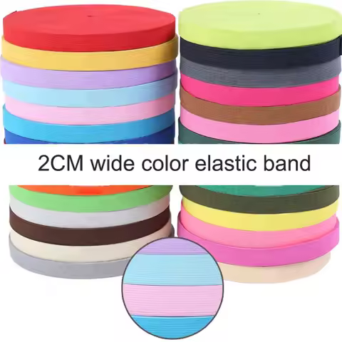 5/10Meter Colorful Elastic Band Folding Elasticity Cord Stretch Band Elastic Knitted Flat Elasticity