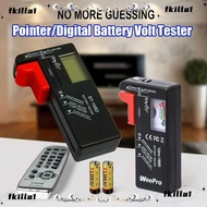 FKILA Battery Volt Tester Test Tool Universal Electricity Tester AAA/C/D/9V/1.5V Voltage Checker