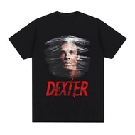 Dexter Morgan Face TV Series Pattern Cotton T-shirt Gothic Men's Fashion Top
