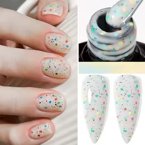 MIANEL 10ML 2026 Holiday Exclusive: Yogurt Box Gel Polish - Cheese & Ice Cream Sequin Christmas Nail