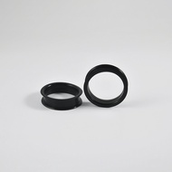 Pair Supersize Flexible Black Color Silicone Double Flared Ear Tunnel Plugs Flesh Tunnel Ear Gauge E