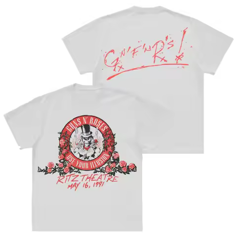 GUNS N'ROSES Gunslinger and Rose Gunslinger Band Casual T-Shirt Luxury Band Brand for Men and Women 