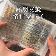 迷你手帐指甲小鼻嘎贴纸可爱儿童美甲贴高颜值装饰小图案贴画素材Mini hand account nail small nose gaffe stickers cute childrenhoude666