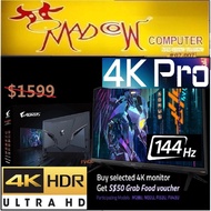 GIGABYTE AORUS FV43U 43" QLED UHD 4K 3840x2160 144Hz 1ms FreeSync Gaming Monitor(3Y),