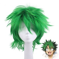 Anime Law ueki cosplay Green Wig kosuke ueki cosplay Wig Men Halloween Party Carnival Hair cosplay P