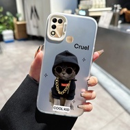 Case For Infinix Hot 9 Play 10 11 Shockproof Transparent Cool Cat Pattern Mobile Phone