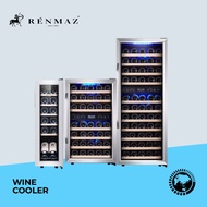 Renmaz Constant Temperature Wine Cooler [360° Dual Cooling, No Frost, LED Display, Chiller, Fridge]