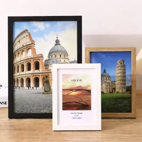 Wood Photo Frame 6/7/8/10 Inch A4 4×6 6×8 Picture Frame Tabletop Display Puzzle Oil Painting Frame w