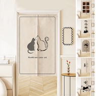 Door Curtain Fabric Partition Decorative Curtain Four Seasons Cartoon Household Bedroom Long Cover Hanging