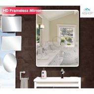 [SG Seller]Bathroom hanging rectangle oval mirror frameless mirror wall mount