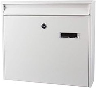 BJDST Suggestion Box Letterbox, Outdoor Wall-mounted Newspaper Magazine Mailbox Rainproof Letterbox (Color : White)