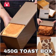 RSS_ Toast Box Non-Stick Chefmade Loaf Pan Boxtray Bread Home Bakeware Tool baking Corrugated Bread 450g With Lid