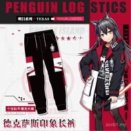 Barangan Anime Arknights Set Hoodie dan Seluar Gaya Texas untuk Kostum Cosplay Lelaki dan Wanita