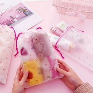 Transparent Waterproof Drawstring Clothes Storage Bag Makeup Bag Travel Carrying Pouch