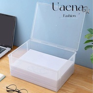 UAENAU Home Office Supplies Storage Box, Plastic Dustproof Storage Box, Durable Transparent File Sto